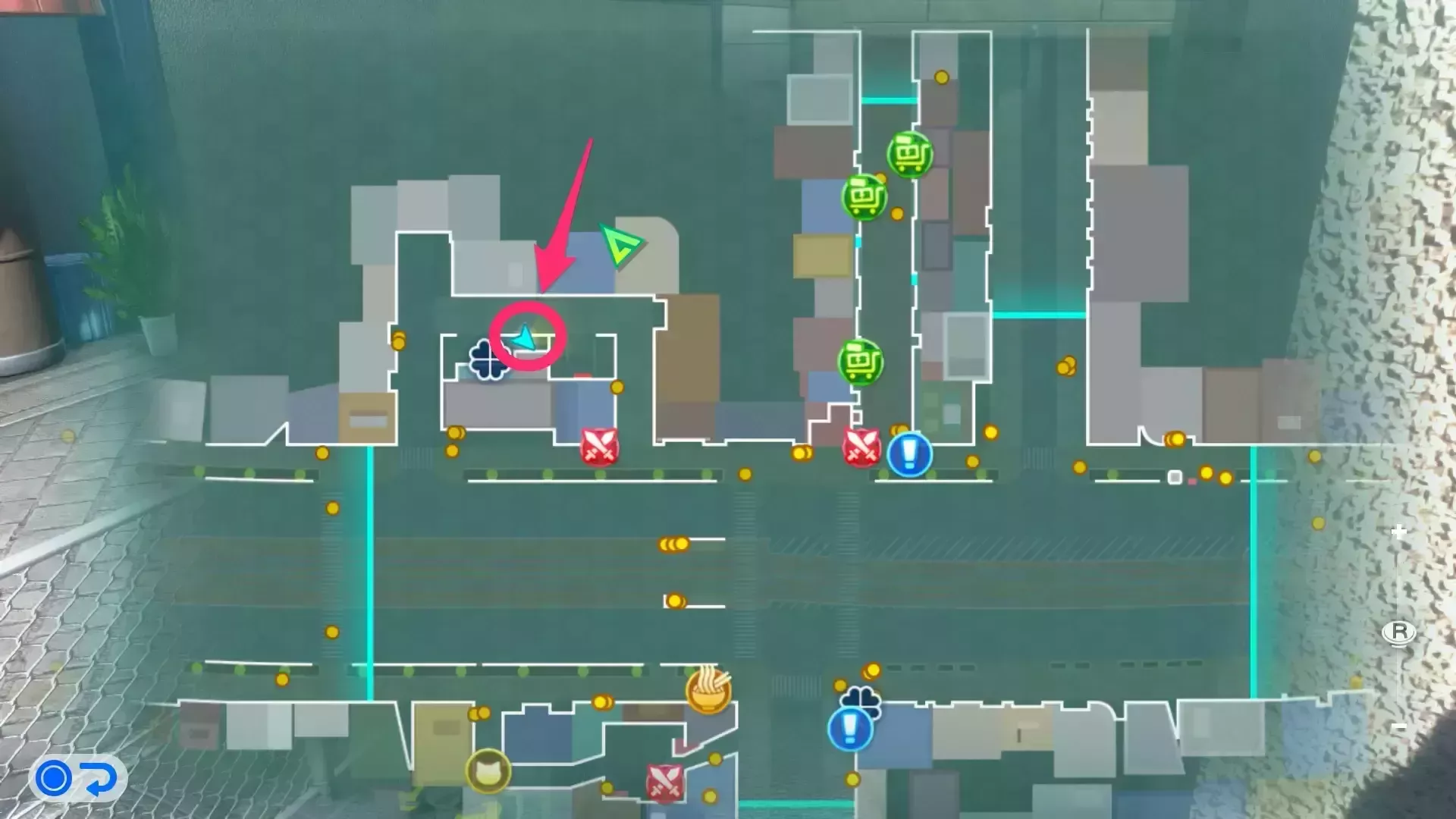 繁華街へ向かう