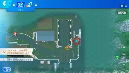 造船所跡の隠れたチェストのマップ