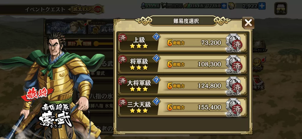 クエスト難易度