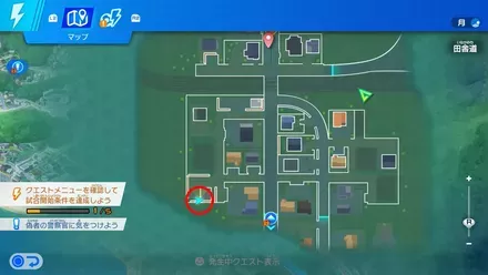 田舎道に潜む猫のマップ