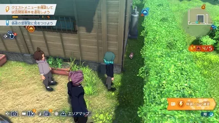 田舎道に潜む猫の場所画像