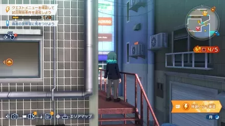 繁華街に潜む猫の場所画像