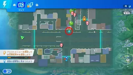 町の美化活動のマップ