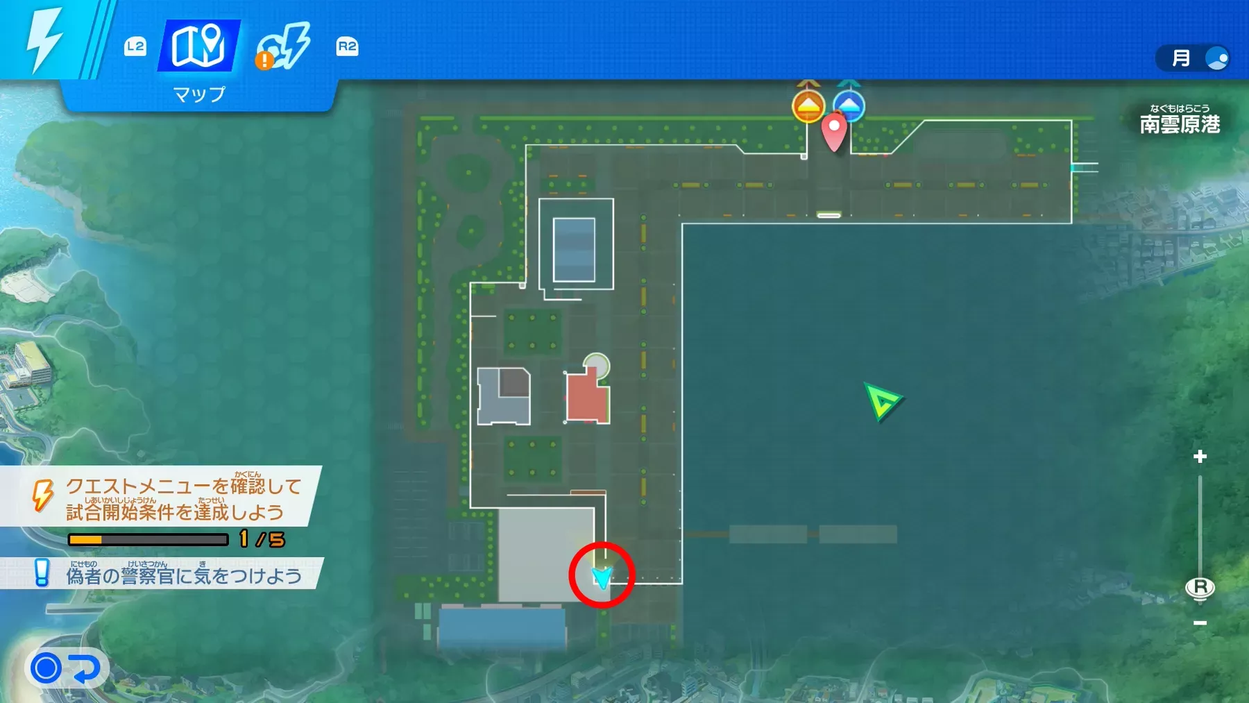 南雲原港に向かう