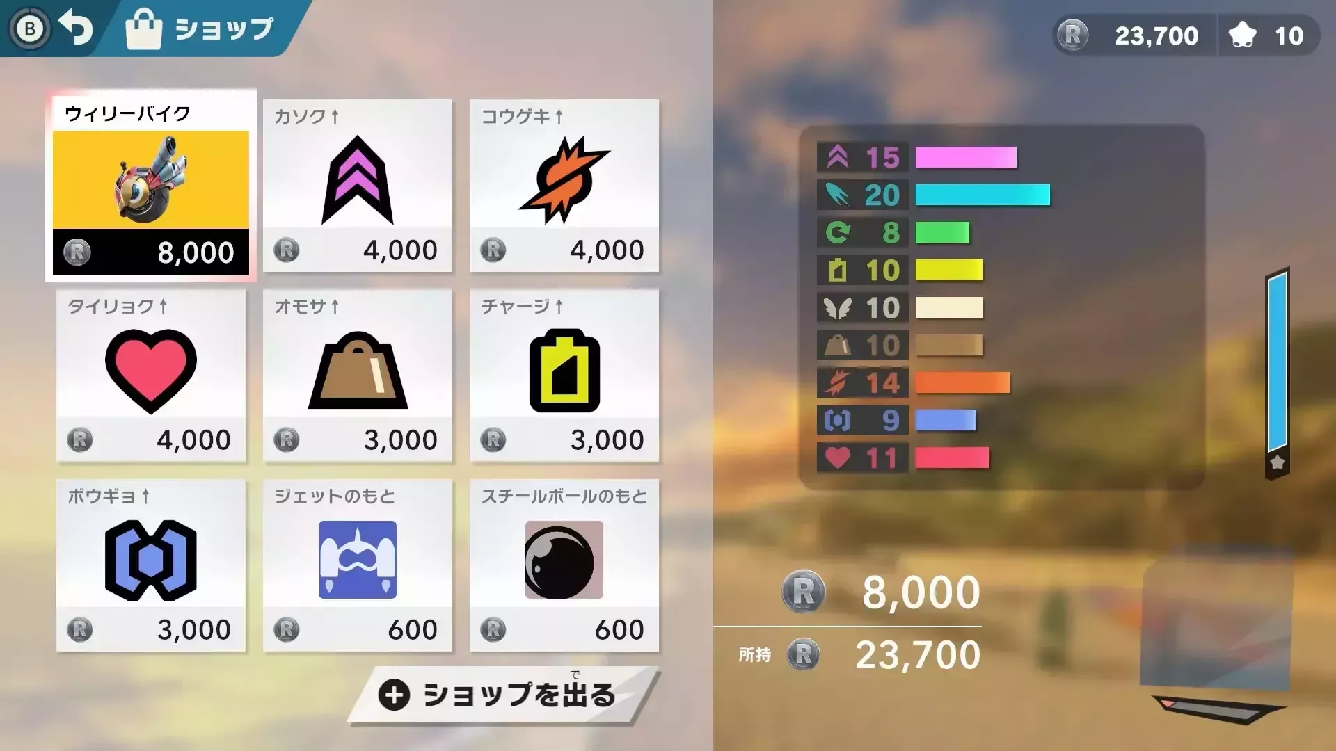 ショップでウィリーバイクを購入