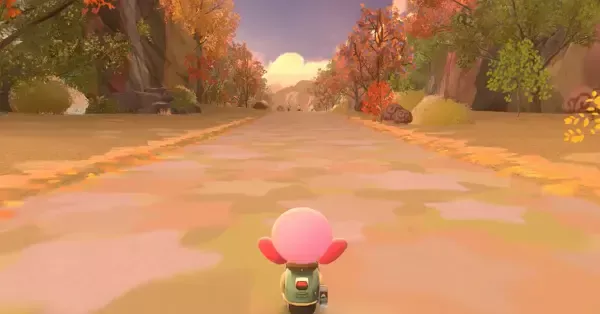 落陽の山道の画像