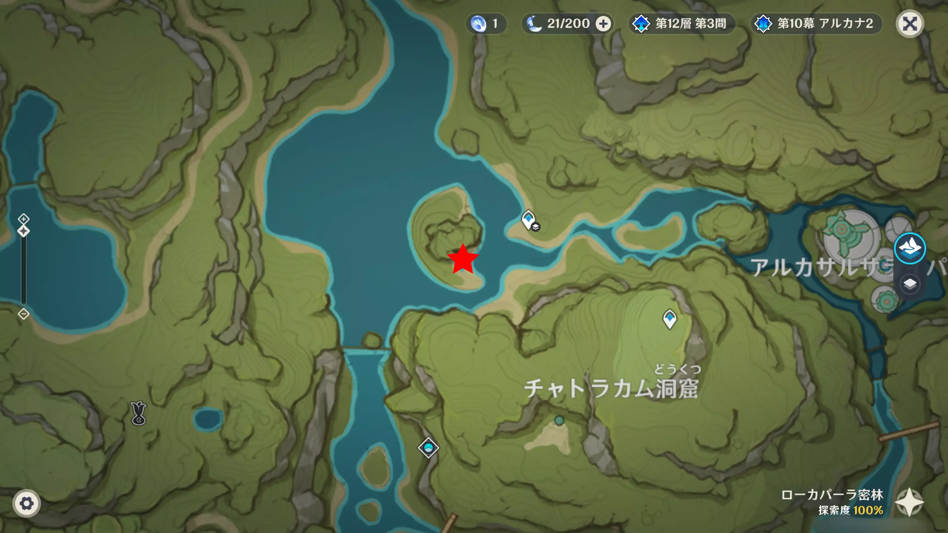 チャトラカム洞窟北の遺跡入口