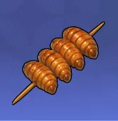 ムシの高たんぱく串焼き画像