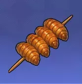 ムシの高タンパク串焼き画像