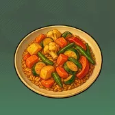 野菜カレー風味炒め画像