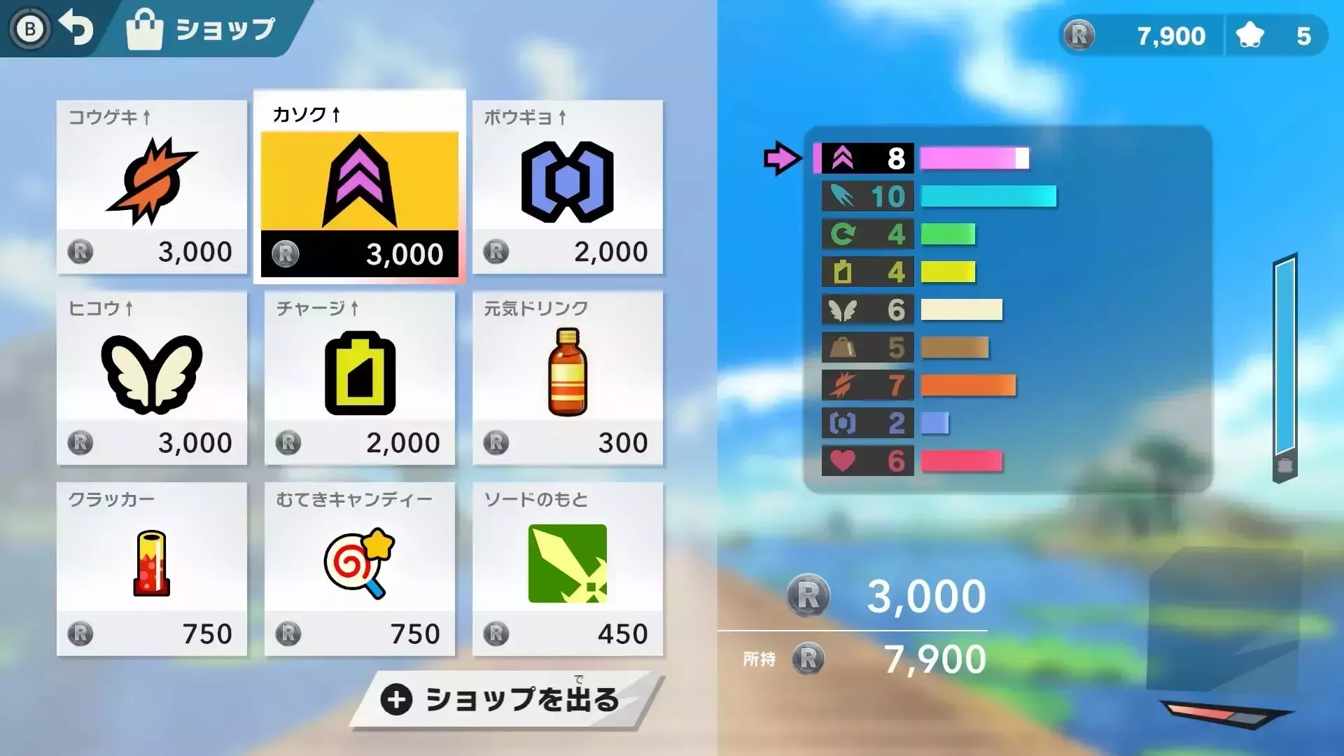 ショップに寄る