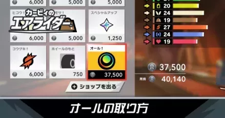 オールの取り方