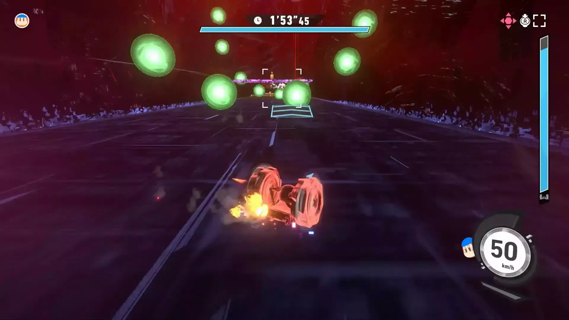 弾幕を避けて進む