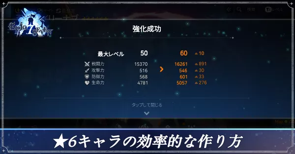 星6キャラの効率的な作り方
