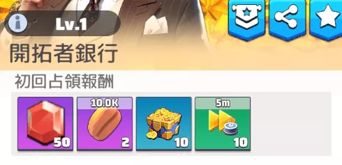 開拓者銀行や連盟都市の初回占領報酬