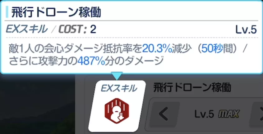 会心ダメージ抵抗率減少スキル