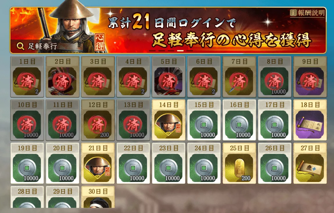 ログインボーナス