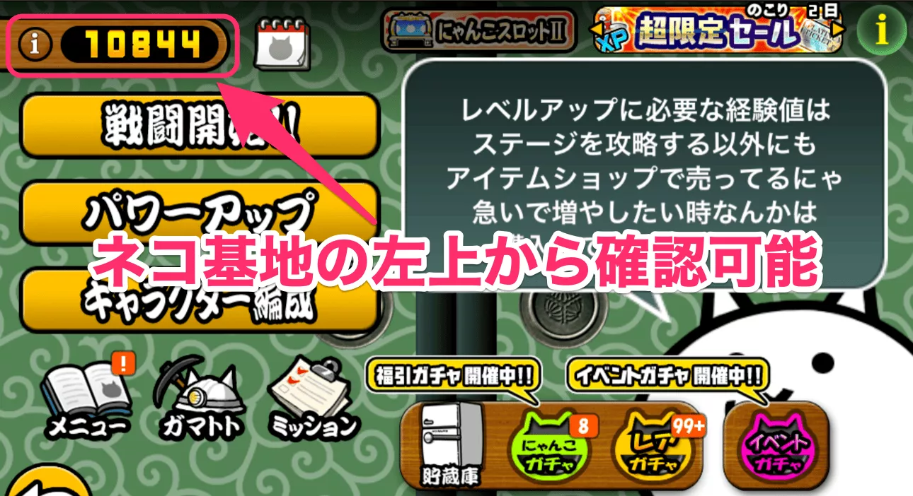 発掘レベルここから確認