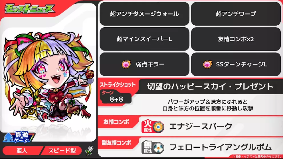 ジャックザリッパーα ステータス