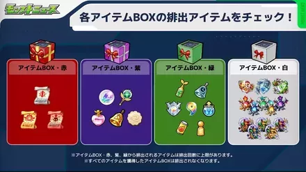 お楽しみアイテムBOX報酬