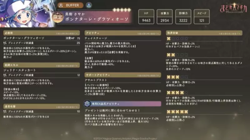 クリスマスさやか性能