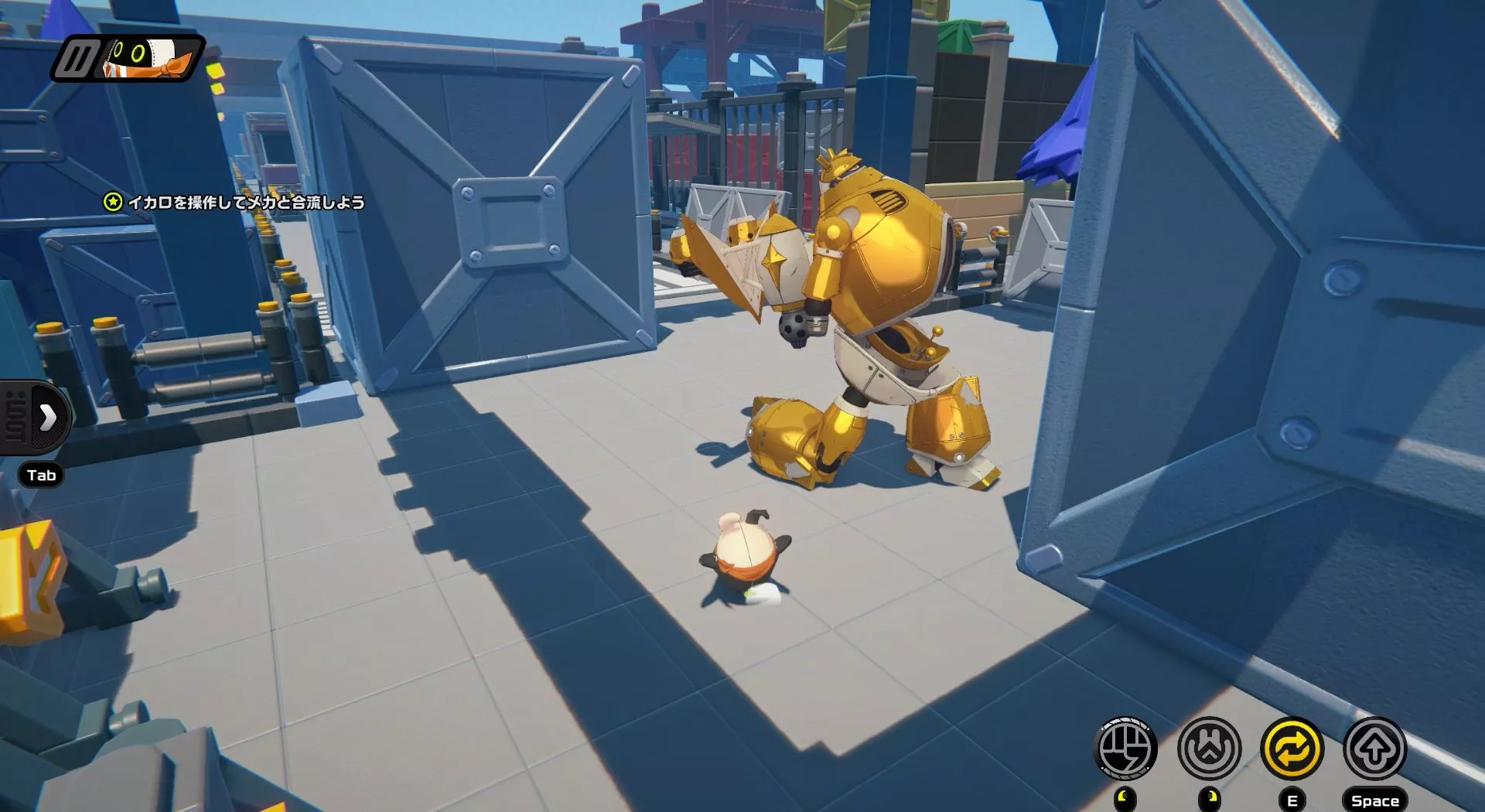 先ほど乗り捨てた黄金魔神号に乗る