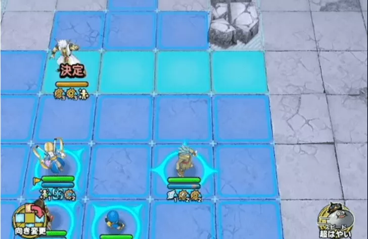 射程外から攻撃して構えを解除する