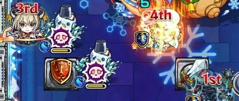 盾を回収してドクロを倒す