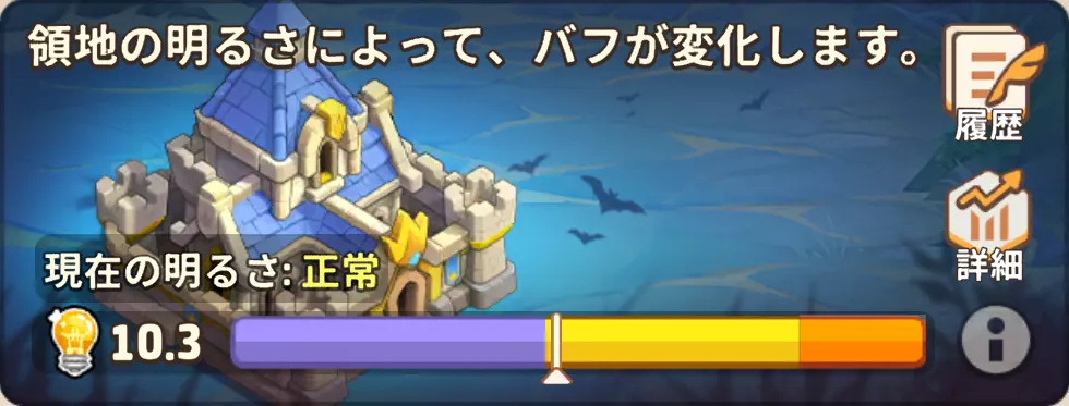 本拠地の明るさを管理する必要がある