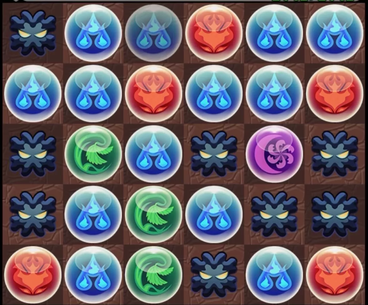 2ターン目も0コンボでパズルを終える