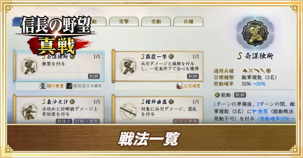 戦法一覧