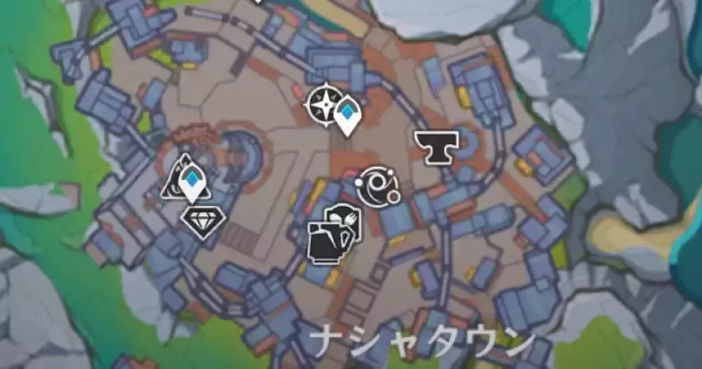 ワープポイントから近いキャサリンの位置