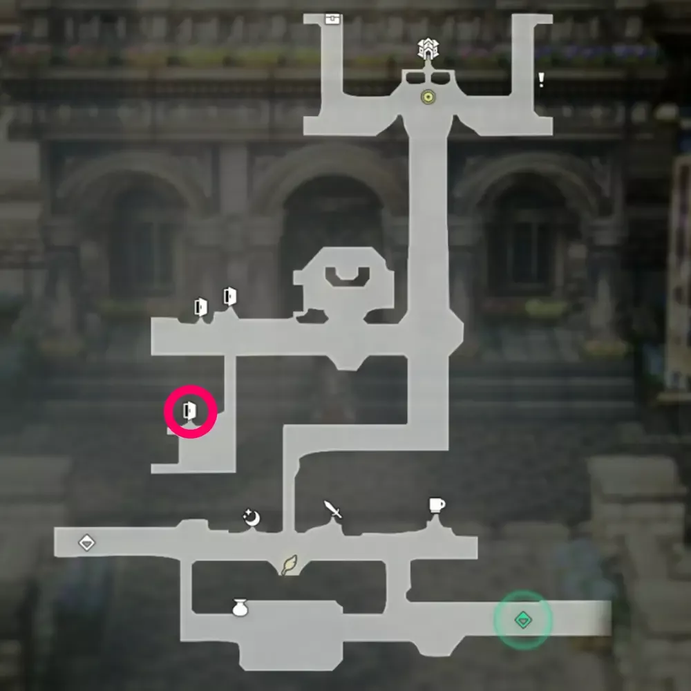 アレクシアとの出会いのマップ