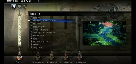 ストーリーを後から見返せるシステム