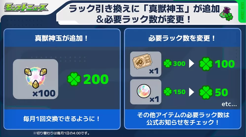 ラック引き換え 真獣神玉