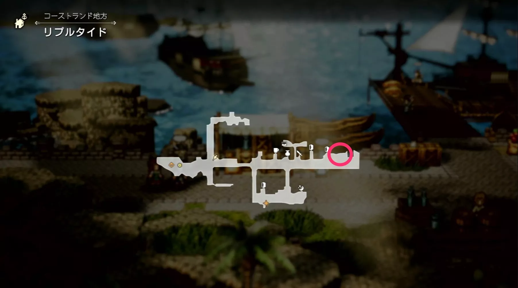 トレサとの出会いのマップ