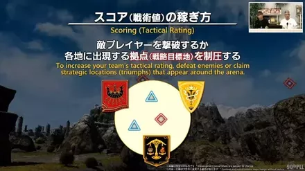 拠点を制圧するかプレイヤーを撃破するか