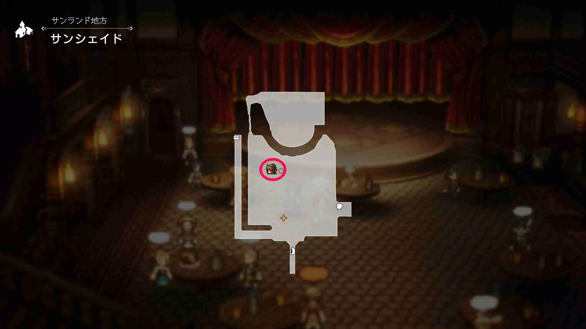 プリムロゼとの出会いのマップ