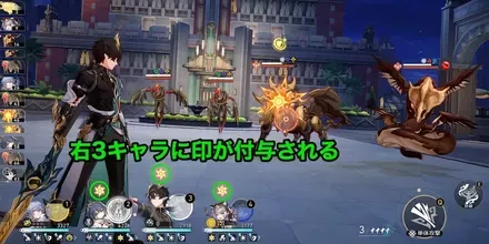 高耐久キャラを右に配置