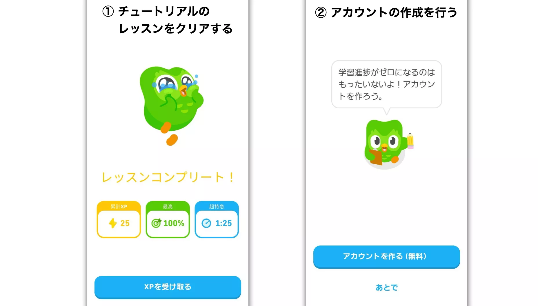 アカウント作成