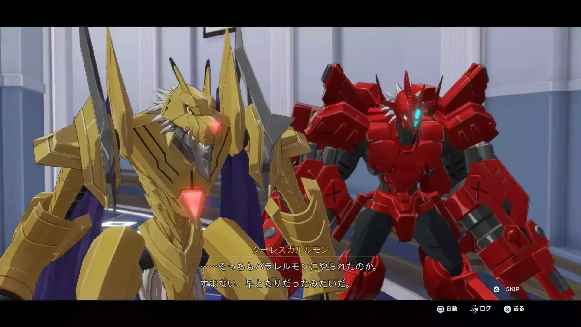 通路を進んで部屋の扉に入る