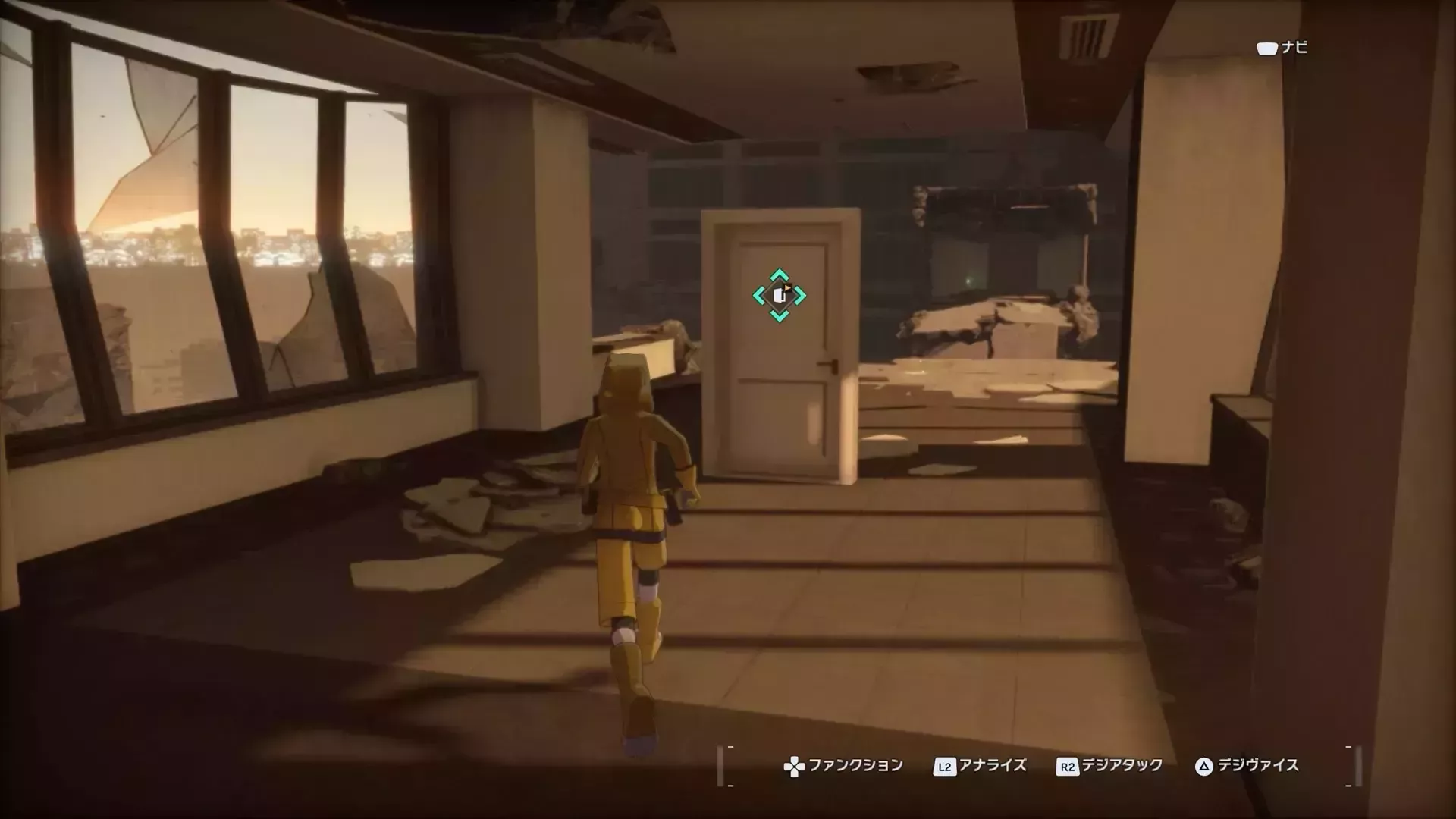 都庁の中を進んで扉を開ける