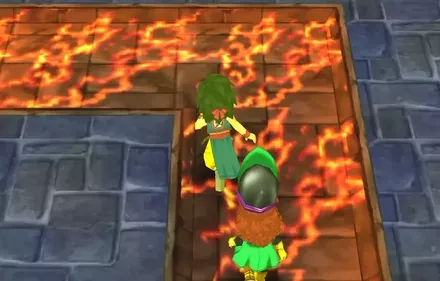 ダメージ床の上を進む