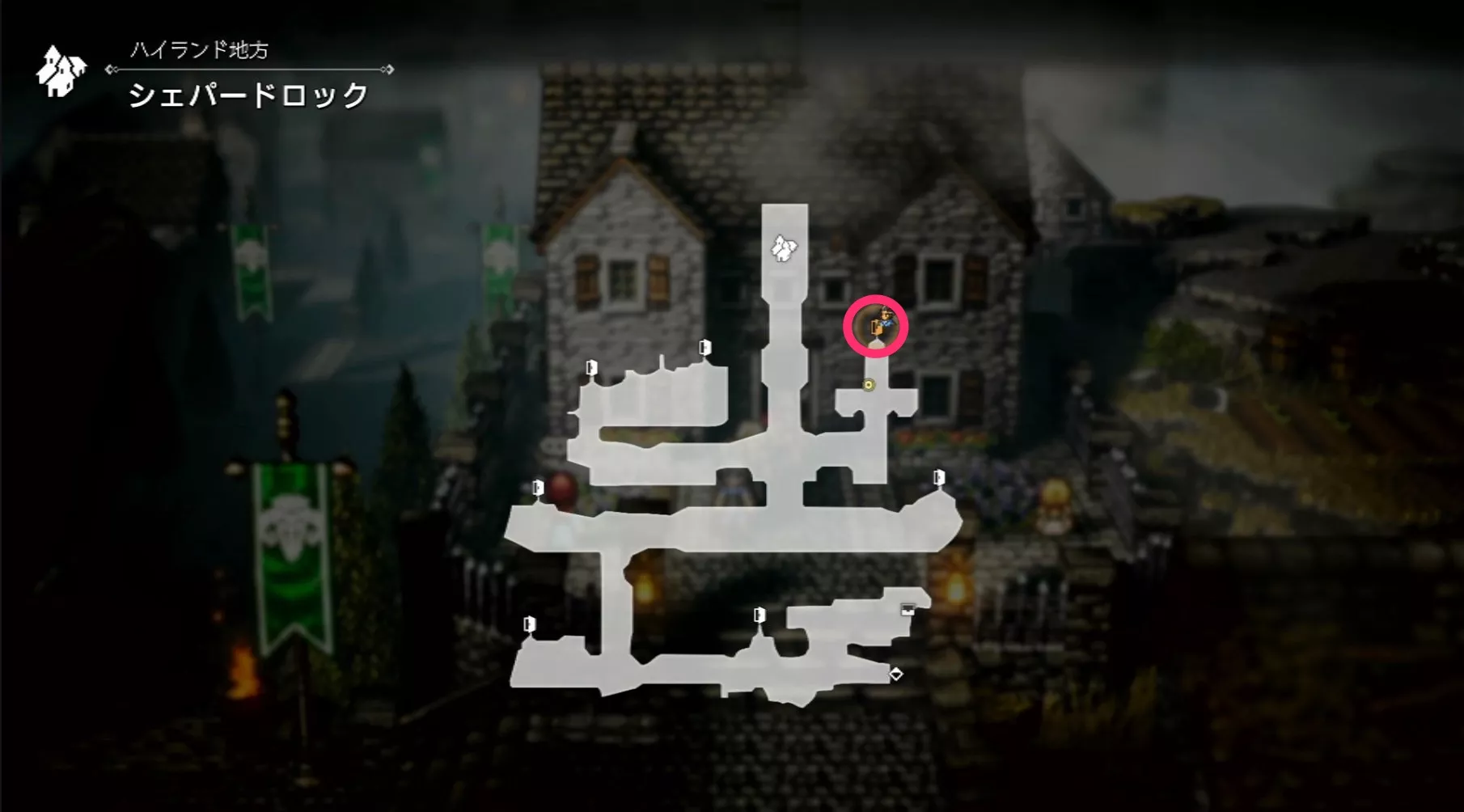 オルベリクとの出会いのマップ