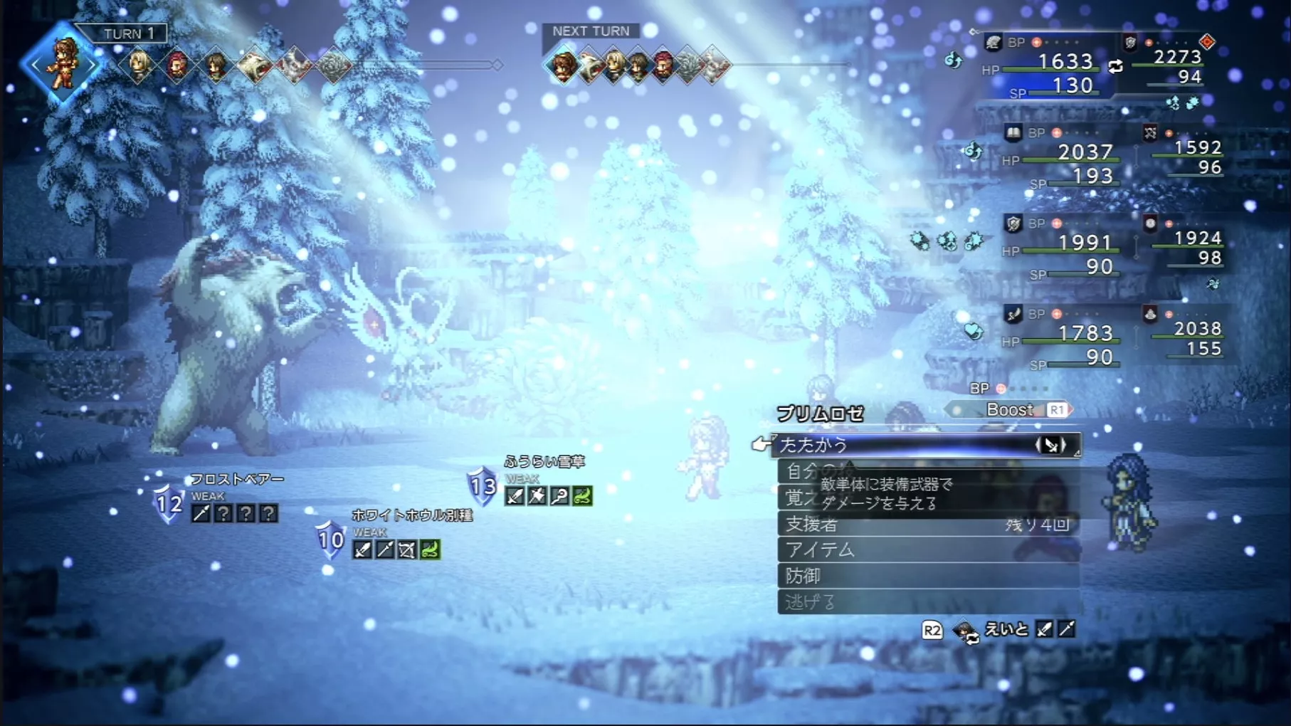 フレイムグレース雪道