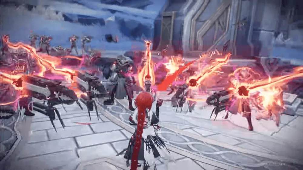 スキルでビームを発射している