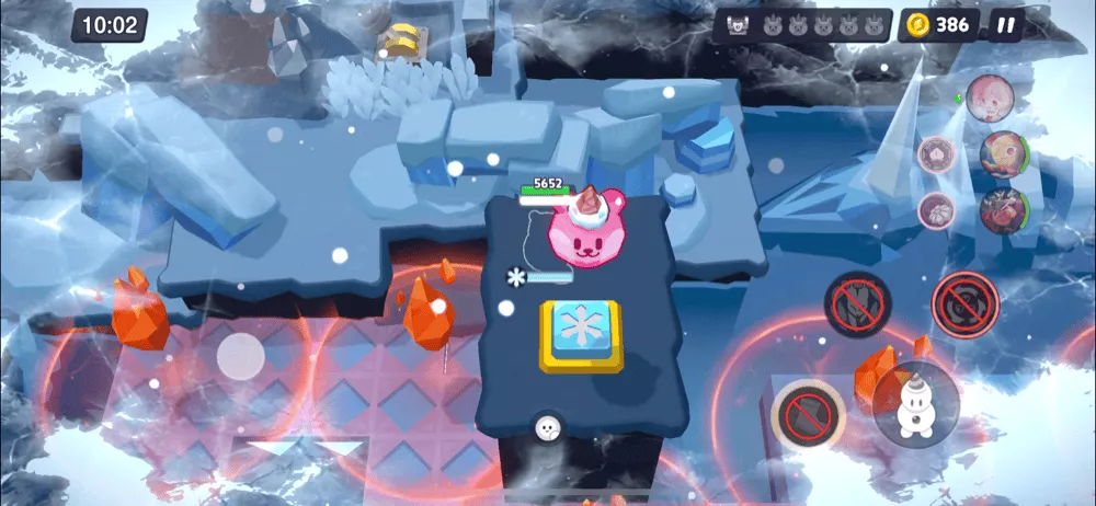 ステージ13-4(ハード)のくまゼリーと宝箱の場所