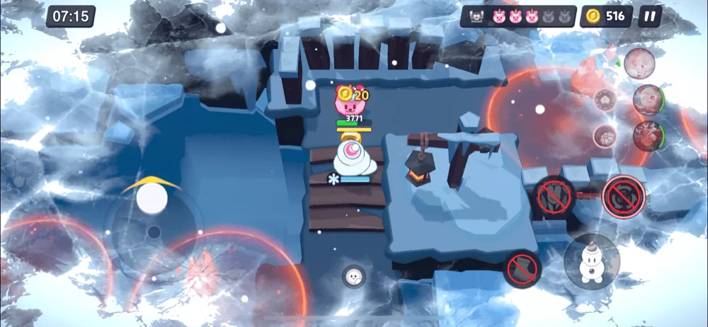 ステージ13-4(ハード)のくまゼリーと宝箱の場所