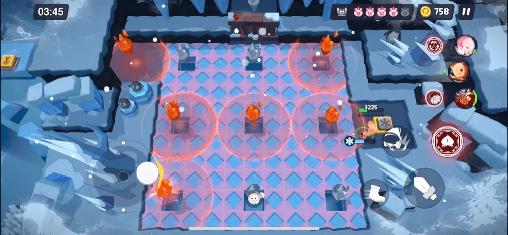 ステージ13-4(ハード)のくまゼリーと宝箱の場所