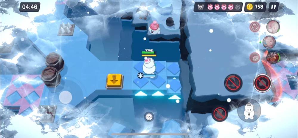 ステージ13-4(ハード)のくまゼリーと宝箱の場所